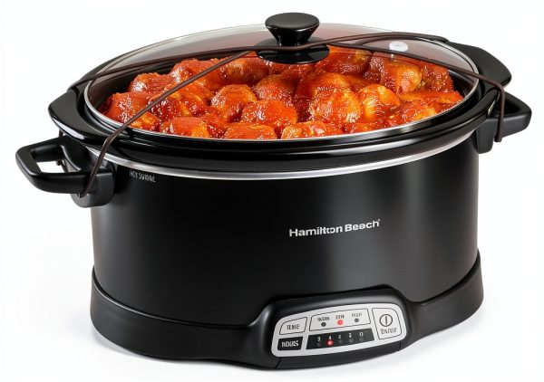 Hamilton Beach 7 Quart Programmable Slow Cooker Lid Latch Black 33474G-0