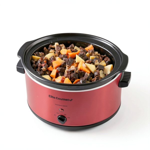 Elite Gourmet MST-900RXT Slow Cooker 8.5Qt Metallic Red XL Jumbo-2