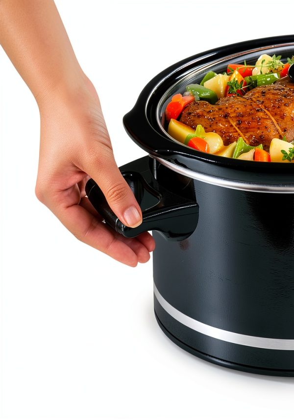 Hamilton Beach 8-Quart Slow Cooker with Stoneware Crock, Black-3