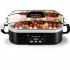 4 Quart Casserole Slow Cooker INDY VAC Ceramic Bakeware Black-1