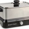 West Bend Versatility Slow Cooker 5-Quart Silver Non‑Stick Travel Set-0