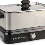 West Bend Versatility Slow Cooker 5-Quart Silver Non‑Stick Travel Set-0