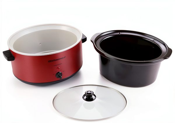 Elite Gourmet MST-900RXT Slow Cooker 8.5Qt Metallic Red XL Jumbo-5
