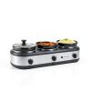 Triple Slow Cooker by CULINARY CHEF 2.5 Qt Stainless Buffet Server-10