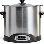 Hamilton Beach Sear & Cook 10‑quart Slow Cooker – Aluminum Pot Silver-0