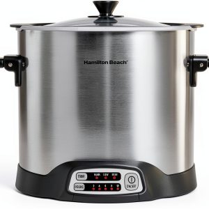 Hamilton Beach Sear & Cook 10‑quart Slow Cooker – Aluminum Pot Silver-0