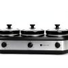 Triple Slow Cooker by CULINARY CHEF 2.5 Qt Stainless Buffet Server-4