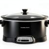 Hamilton Beach 7 Quart Programmable Slow Cooker Lid Latch Black 33474G-7