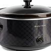 West Bend 6 Quart Slow Cooker Black Ceramic Crockpot with Keep Warm-0