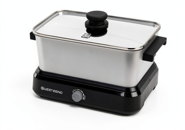 West Bend Versatility Slow Cooker 5-Quart Silver Non‑Stick Travel Set-6