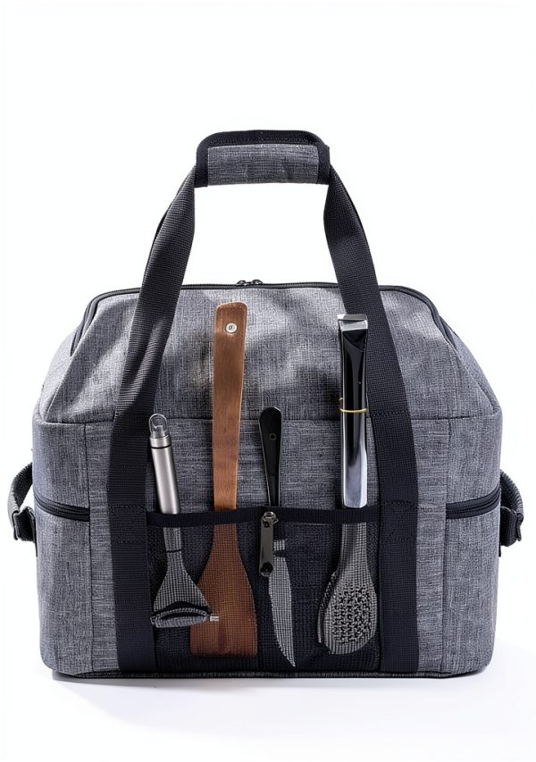 BAGSPRITE Slow Cooker Carrying Bag Double Layer 6-8 Qt Crock Pot Grey-5